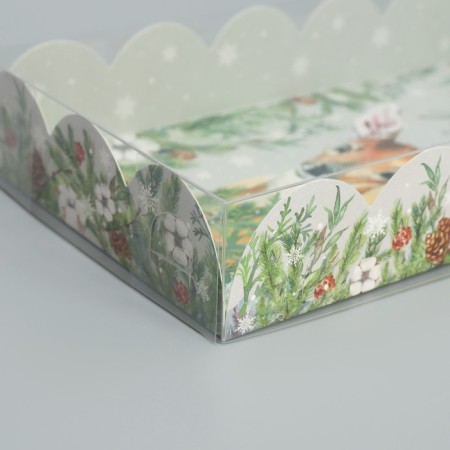 Box for confectionery products with PVC lid “Magic New Year”, 10.5 x 21 x 3 cm, New Year-3