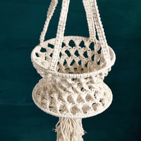Suspended Kashpo - Macrame "Leia" 20x20x13cm-2
