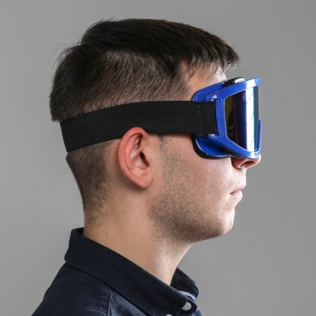 Glass-mask for motorcycle driving, chameleon glass, blue color-3