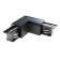 The internal corner Connector for the Technical TRA005CL-31B-R PAY STRECK system, 9.9x9.9x3.2 cm, black color is black