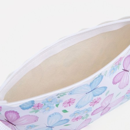 Lightning cosmetic bag, white/lilac color-2