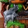 Fountain "Elephants near the water under the trees" 17x13x26 (with backlight)