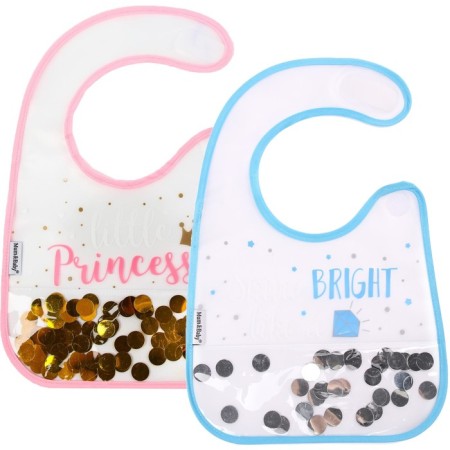 Blooper for feeding "Little" waterproof on Velcro, inside with confetti, species of mix