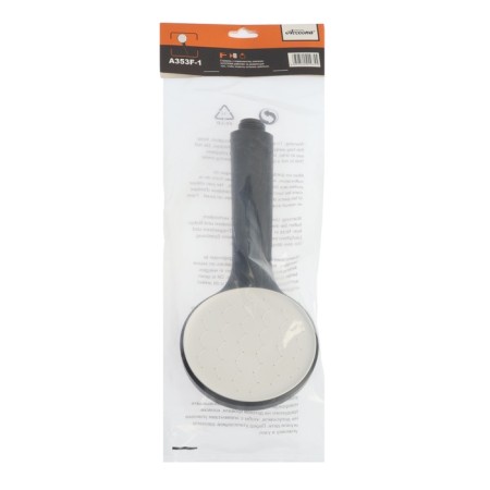Shower watering can Accoona A353F-1, 200 x 7 mm, plastic, 1 mode, black-4