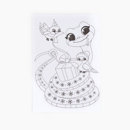 New Year's coloring anti -stress. Postcards for inspiration "Waiting for the New Year", A6-12