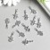 Decor for creativity Metal "Violin and bow" silver 2.3x1.3 cm