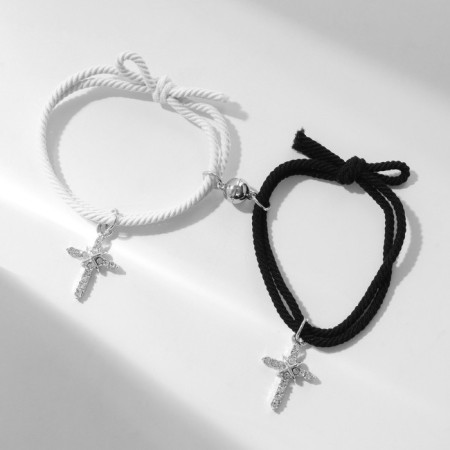 Bracelets "Demetrons" Assol, crosses, white-black color-3