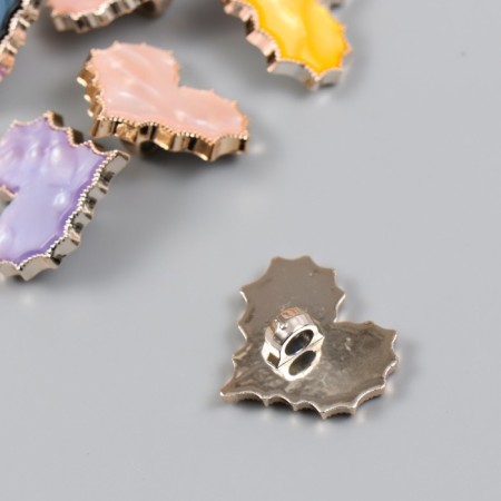 Button plastic for creativity "Stone Heart" mix 2.5x2.9x1 cm-2