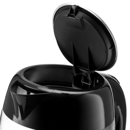 Electric kettle Brayer BR1012BK, glass, 1.7 l, 2200 watts, black-silver-6