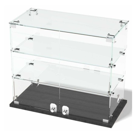 Desktop window, 2 shelves, 600 × 300 × 500, chipboard, glass color gray-1
