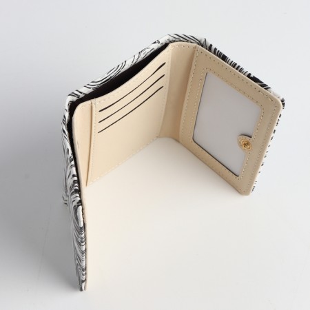 Women's wallet on the button, white color-2