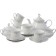Tea Service 6/9 Constance, decor "Gray ornament, platinum layout", 15 items