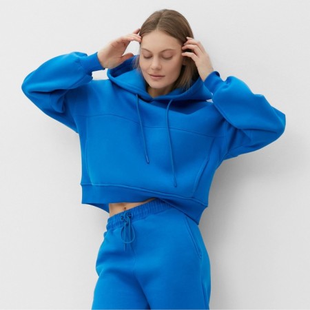Women's costume (sweatshirt/trousers) is launched, the color is bright blue, rr m (44-46)-1