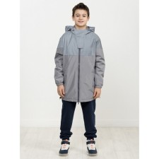 Windbreaker for boys, height 122 cm, gray color
