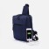 Male sling bag from textiles, with USB, blue color