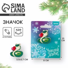 Значок новогодний "Чудесной девочке", 3 х 4 см