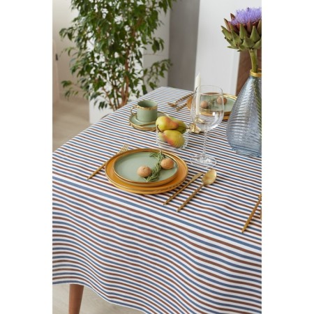 Baby Dolyana 145x145cm, strip color blue-brown, 100% p/e, matting, 200 g/m-2