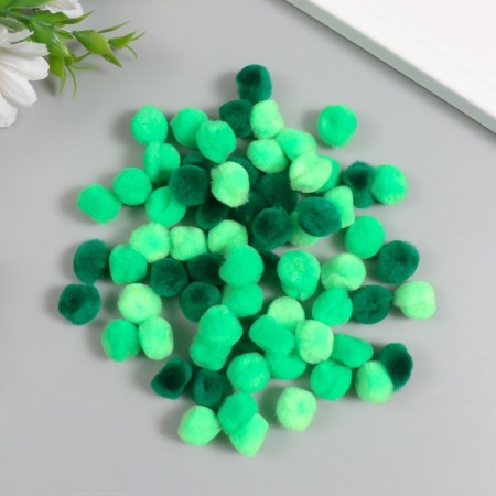 Decor for creativity "Pomponchiki. Green Forest" d = 1.3 cm set 70 pcs