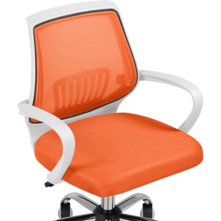 Children's armchair Ergoplus metal/fabric, chrome/orange 61x55x84 cm-5