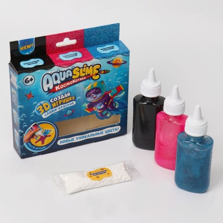 Set for the manufacture of figures from colored gel, pink-blue-1