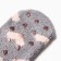 Women's socks shortened with non-slip soles, light gray color with hearts, size 36-39
