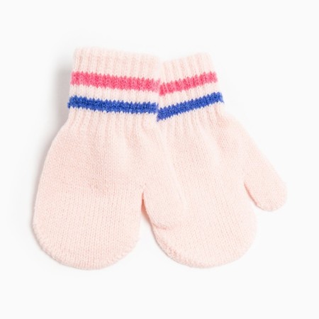 Mittens for children, pink color, size 14 (4-6 years)-1