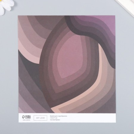 Scrapbooking paper "petals" density 180 g 15.5x17 cm-1