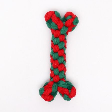 Cable toy "New Year's bone", up to 15 cm, up to 60 g, green/red-1