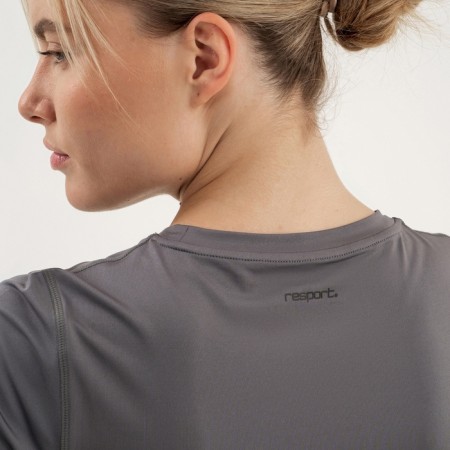 Women's T -shirt with inserts, basic, size XS (42), gray color-2