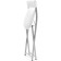 Stool on a metal frame Elevis metal/eco -leather, gray/white 38.5x52.5x77.5 cm