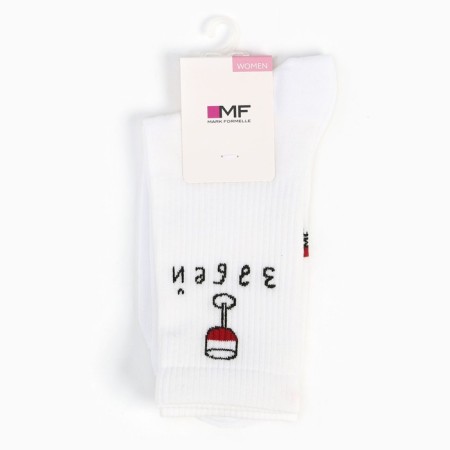 Women's socks, white color, size 23-25 ​​(36-38)-4