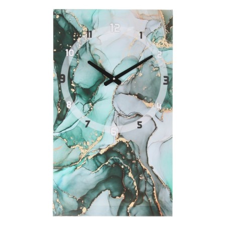 Carty clock is wall-mounted, interior "green marble", 35 x 60 cm, on canvas, silent-1