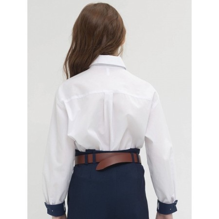 Блузка для девочек, рост 134 см, цвет белый-7