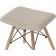 Stool Ben array of beech/metal/fabric, natural/beige 41x39x44 cm