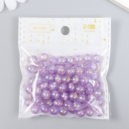 Beads for creativity plastic "Lilac" set of 20 grams 0.8x0.8 cm-2