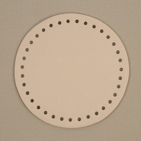 Donce for a bag, round, d = 18 cm, beige color-1