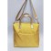 Marta bag golden yellow - Gold quilted fabric