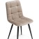 Stool on a metal frame chilli to metal/velor, black/beige 44x50x85 cm