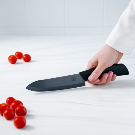 Knife Kuhnny ceramic Magistro Black, blade 15 cm, handle Soft-Touch, black color-7