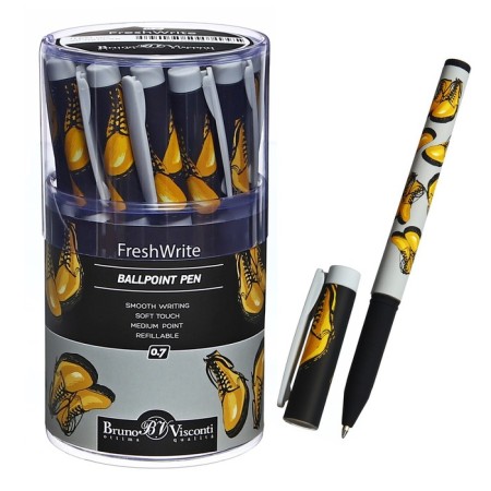 Ballic handle Freshwrite "Yellow Boots", 0.7 mm, blue ink