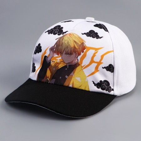 Baby cap for the boy "Anime", white color, rr 52-54 5-7 years-3