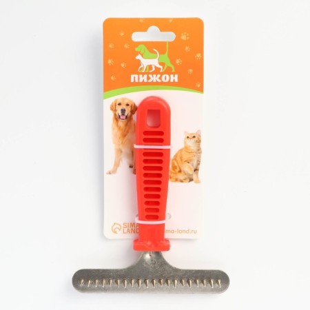 Comb-breeze with cone-shaped teeth, 11 x 15.5 cm, red-4