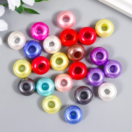 Beads for creativity Plastic "Ring Metallic" Color Gloss 20 grams 0.9x1.4x1.4 cm