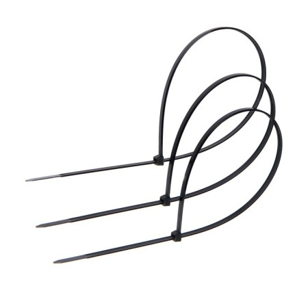 Nylon clamp, plastic, 4.8x400 mm, black, in packaging 100 pcs.