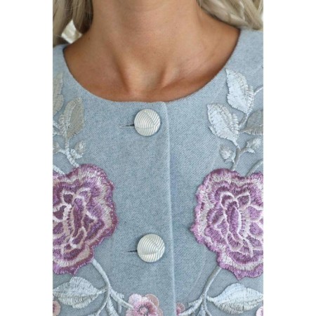 Female coat, size 46, gray color-6