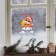Vinyl sticker on the “Fox in the Clouds” window, reusable, 20 x 34.5 cm, New Year