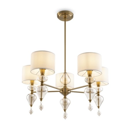 Freya FR5369CL-05BS RAise, 720x720x830 mm ceiling lamp, E14, 5x40W, brass color-1