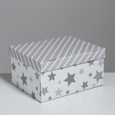 Gift folding box, packaging, “starry joys”, 31.2 x 25.6 x 16.1 cm-1