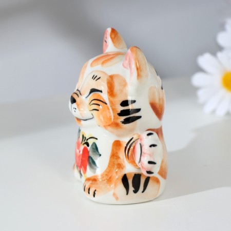 Сувенир "Кот Вий", цвет, гжель-1
