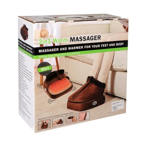 Hand-gripping heating pad and body LEM-07, 28 W, 2 V 1, vibration, from the network, brown-9